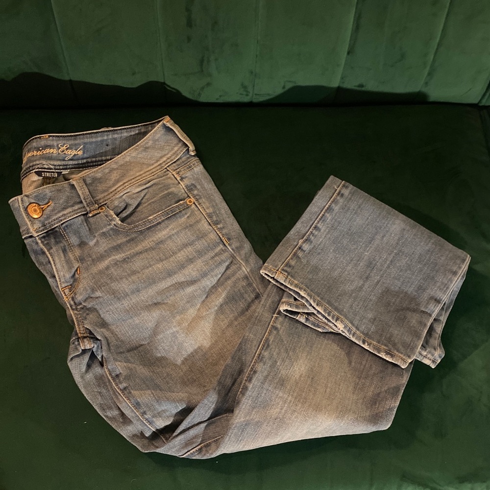 American Eagle Slim Boot Denim Jeans Stretch Size 8 Regular